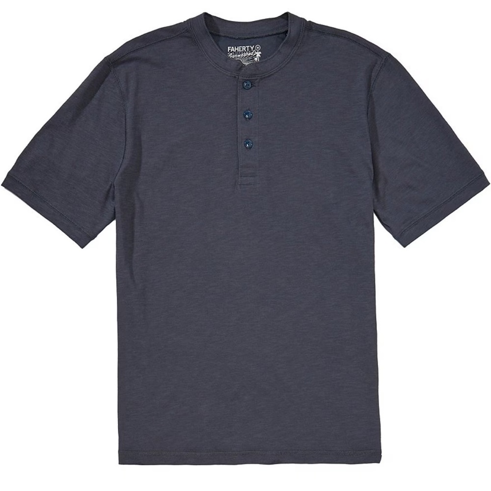 Faherty Navy Henley Tee XL - NWT